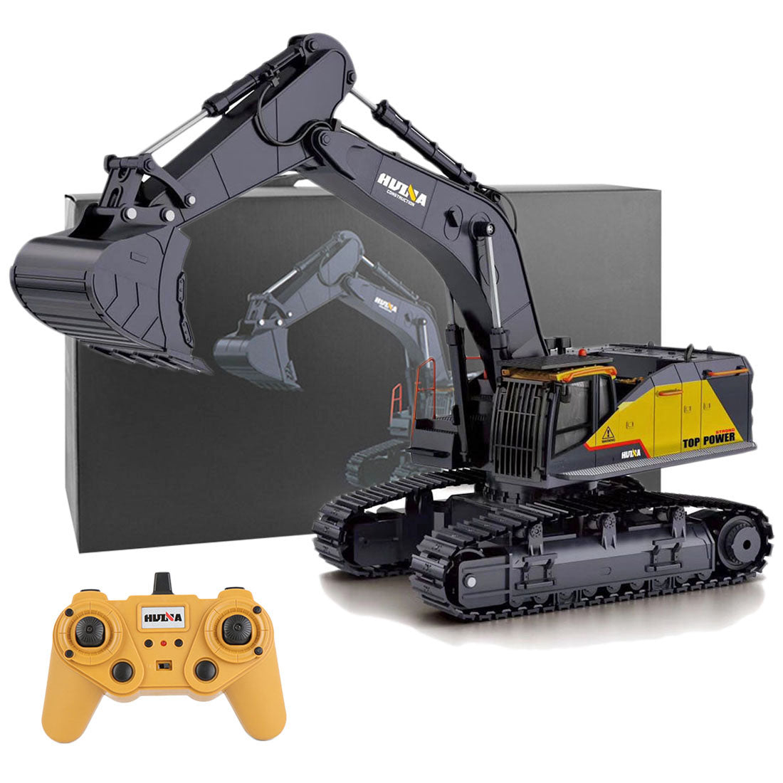 HUINA 1:14 22CH 2.4G RC Excavator Engineering Vehicle Model Alloy Construction Truck Unique Gift Collection