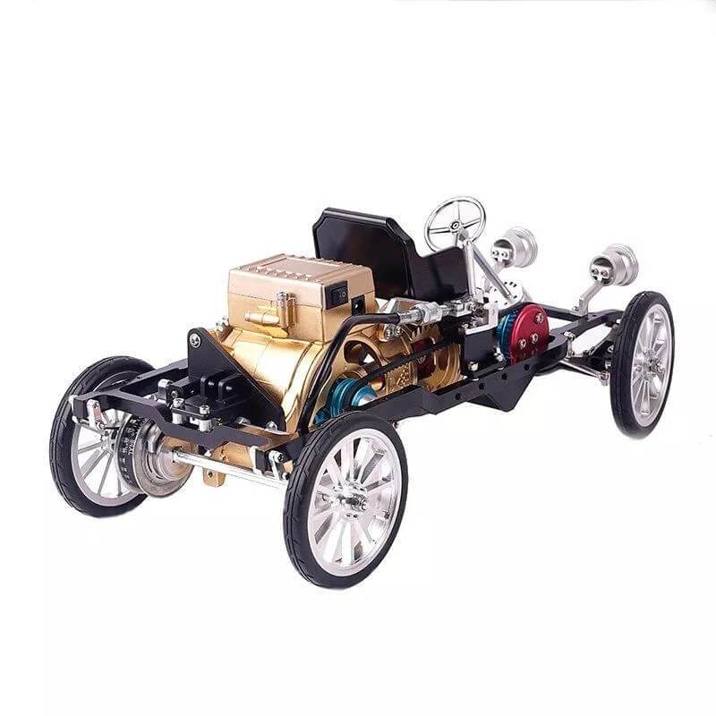 Teching Car Engine Assembly Kit Single Cylinder Car Building Kit Toy Gift for Adult