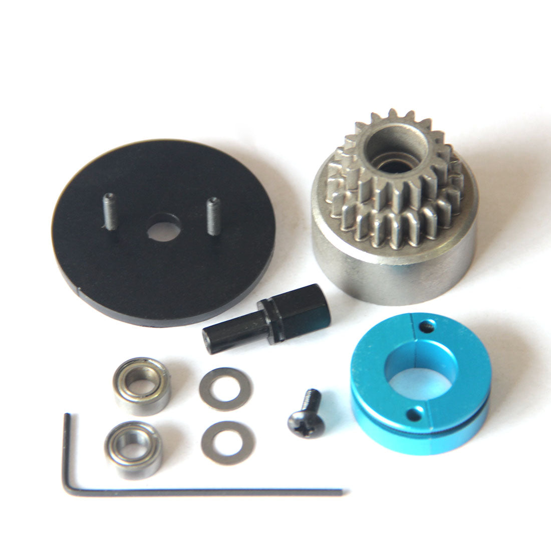 Double Gears Clutch Assembly RC Model Ship Upgrade Part for TOYAN FS-L200 Double-cylinder 4-stroke Methanol Engine Model