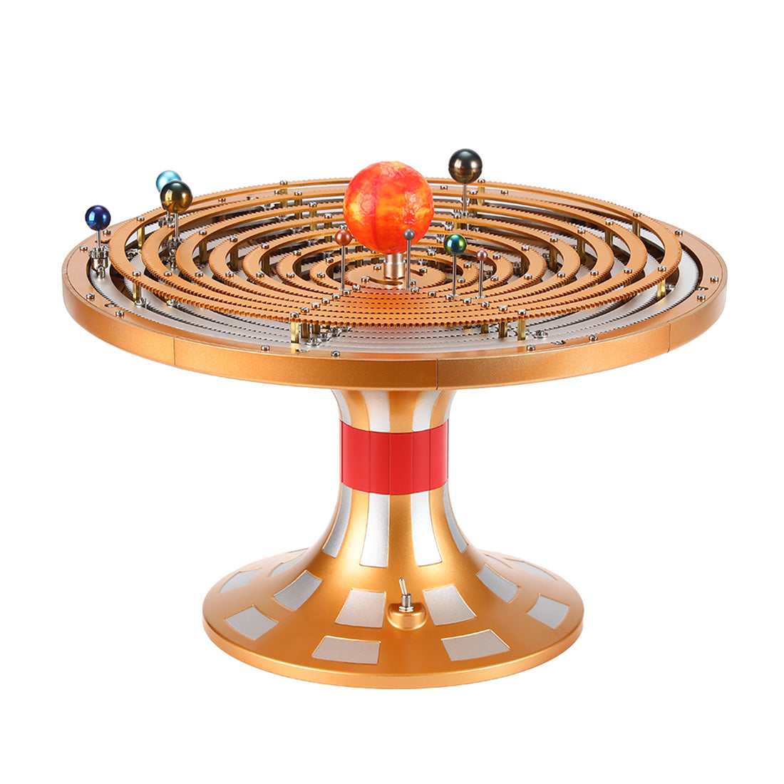 TECHING Metal DIY Mechanical Solar System Model Kit Dynamic Orbital Desk Ornament - 600+PCS