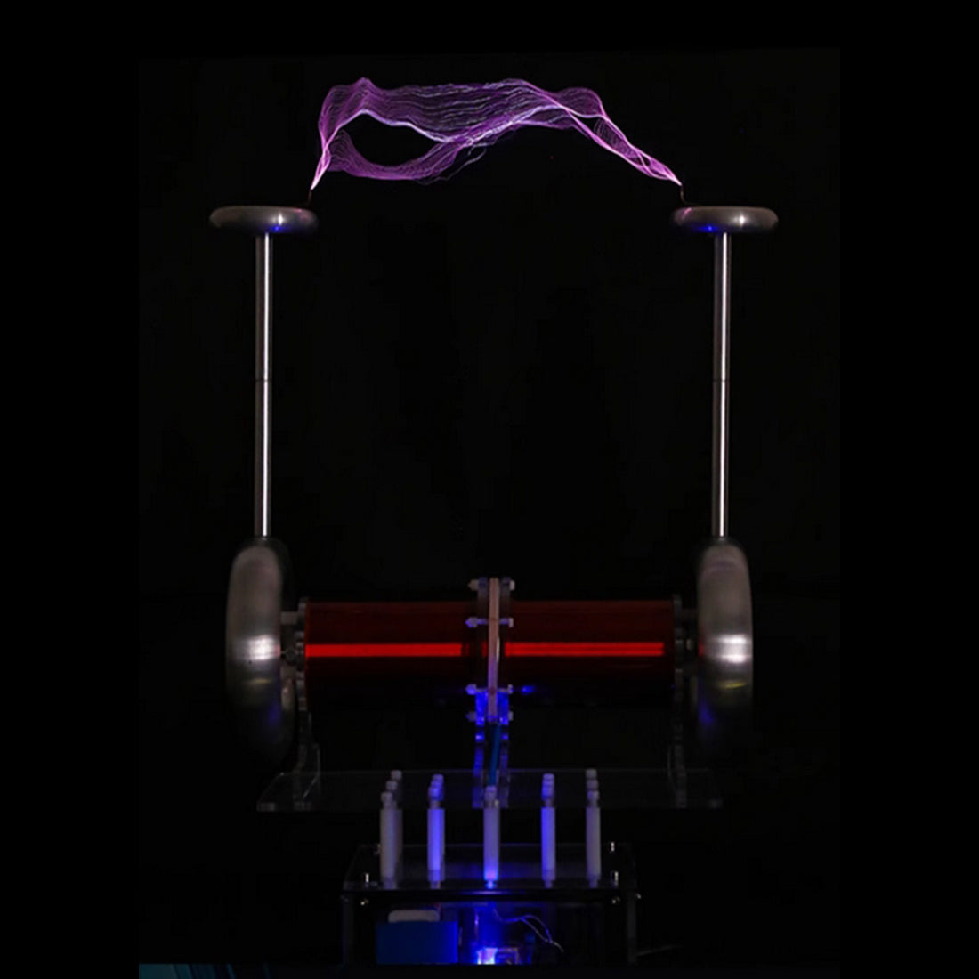 Music Tesla Coil Ambipolarity SSTC Singing Plasma Loudspeaker Artificial Lightning Magnetic Storm Coil Experiment Model