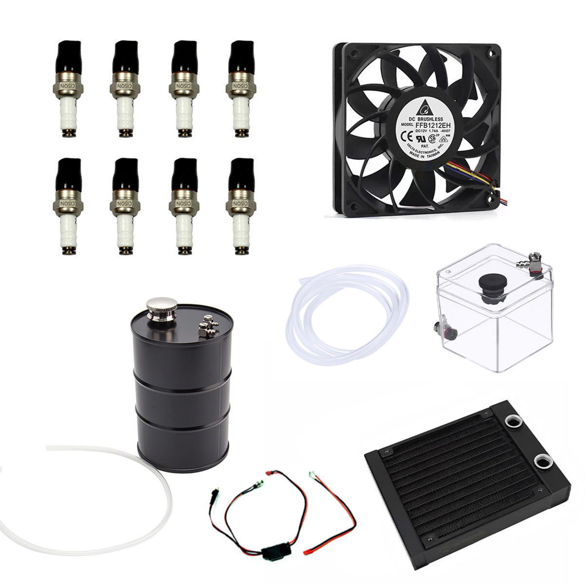 Water cooling Starting Accessories Set for CISON Small-block V8 Engine
