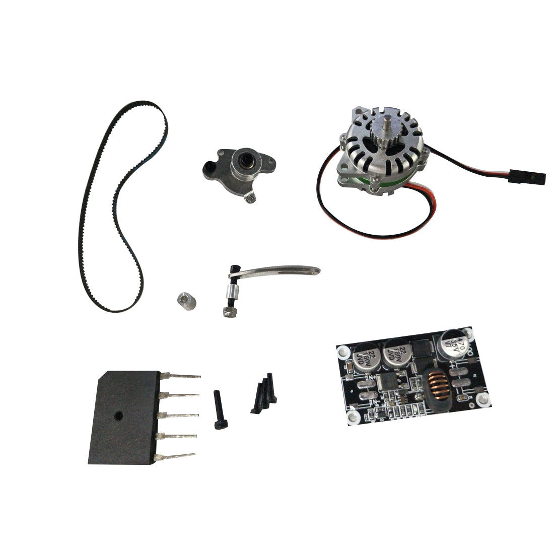 CISON Mini DC Generator + Rectifier + Fixed Bracket DIY Modification Accessory Set for CISON Four Cylinder Engine Models