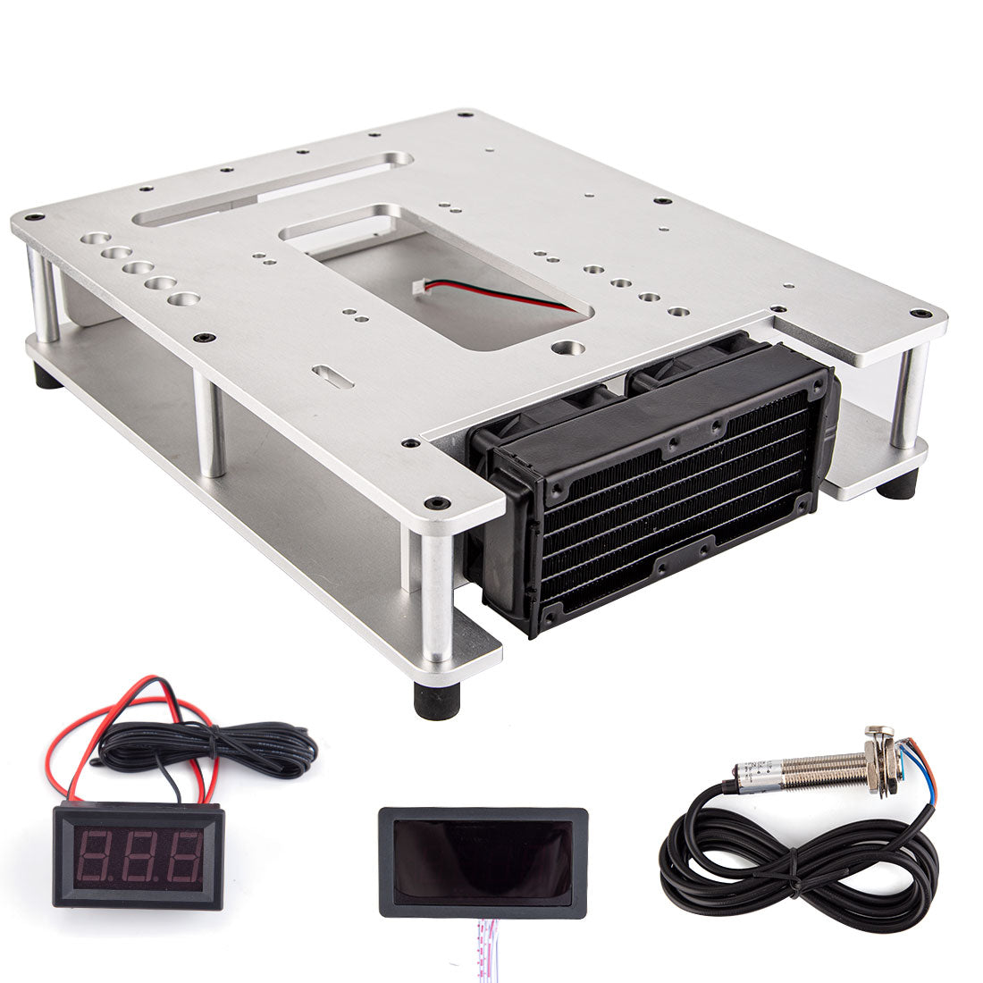 Fixed Base with Radiator Set for ENJOMOR V8 Engine GS-V8 Model