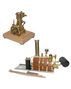 1.85CC Retro Vertical Single-cylinder Reciprocating Double-acting Model Steam Engine with 200ml Steam Boiler