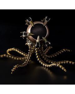 3D Metal Steampunk Galaxy Craft Puzzle Mechanical Octopus with Bluetooth Speaker Model DIY Assembly for Home Decor Creative Gift-1060PCS