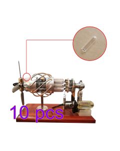10Pack Cold Cylinder Quartz Glass Tube for Swashplate 16-cylinder Stirling Engine Model
