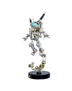 3D DIY Assembly Metal Mechanical Aerospace Rabbit with Lights & Stand Model Sci-fi Punk Toy Set -500CS