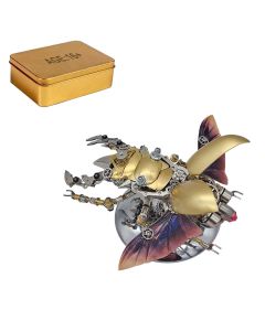 3D DIY Steampunk Giraffe Stag Beetle Insects Metal Assembly Model Kits Creative Ornament