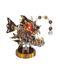 3D Metal Lantern Fish DIY Steampunk Assembly Anglefish Model Colorful Lamp Creative Trendy Toy -700PCS