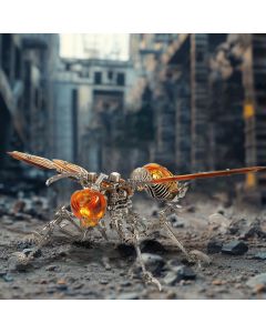 3D Metal Mechanical Wasp Puzzle Model Kit with LED Lights