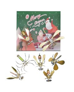 3D Metal Puzzle DIY Mini Steampunk Small Insects Metal Assembly Model Christmas Kit Sets