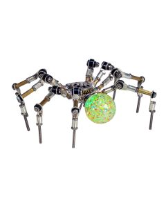 3D Metal Spider Model DIY Kits with 2CM Glowing Crystal Ball -270PCS+