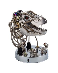 3D Metal Steampunk Moving Mechanical Dinosaur Head Model Kits - 180PCS+