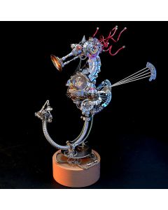3D Metal Steampunk Seahorse Music Box Assembly Model Kit