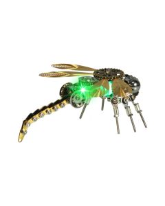 3D Puzzle Model Kit Mechanical Dragonfly with Night Light Color-changing Metal Games  - 260Pcs