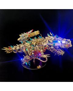 3D Metal Rex Dinosaur Mechanical Puzzle  DIY Assembly Model Kit - 2500PCS+55cm Height