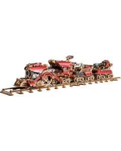 3D Wooden Steampunk Victorian Steam Train Model Building Kit 800+PCS with Led Light