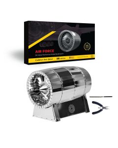 AIR FORCE JET TURBINE 3D Metal Aircraft Turbine Model Kit, Collectible Desktop Display for Aviation Lovers-58PCS