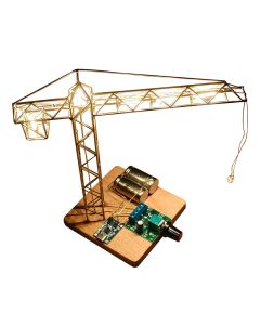DIY Metal Wire Tower Crane Night Light Kit – STEM Display Sculpture Model Kit