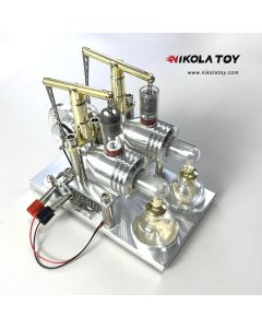 Double Cylinder Stirling Model+Voltmeter