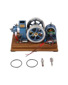 ENJOMOR Antique Working 4-Stroke Internal Combustion Gas Engine Model Horizontal Stationary Engine with Evaporative Water Cooling System