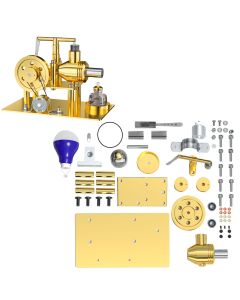 ENJOMOR DIY Stirling Engine Model Kit - Metal Balance Hot Air Stirling Engine Model Educational Toy