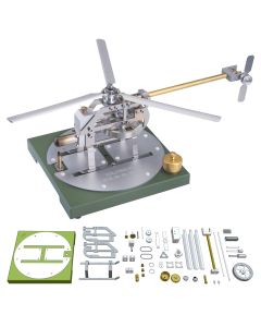 ENJOMOR Stirling Helicopter Model Kit Gamma Hot Air Stirling Engine Model DIY Assembly Model STEM Educational Toy