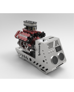 ENJOMOR V8 GS-V8 PRO 78cc DOHC Gasoline Engine with Starter Kit and Base - One Key Start
