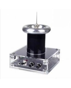Glow Tesla Coil High Voltage Ion Experiment, Desktop Electric Display with Audio Input
