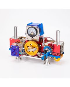 Horizontal Opposed Double-Cylinder Flame-Licker Suction Fire Vacuum Stirling Engine Power Generator Model Set