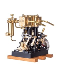 KACIO LS2-14 2 Cylinders Reciprocating Retro Steam Engine Model for Model Ship Model Boat Above 80cm