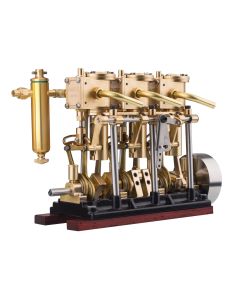 KACIO LS3-13S Steam Engine 3-cylinder Reciprocating Engine with Oil Cup Reverse Rotation Steam Model Boat