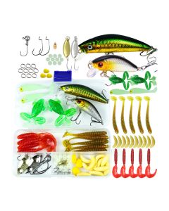 Luminous Fishing Lure Set, Soft & Hard Bionic Lures - 56PCS