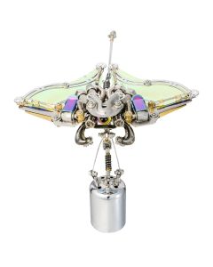 Mechanical Manta Ray 3D Steampunk Metal Kits with Bright Eyes and Translucent Wings