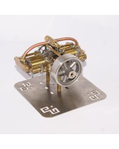 Mini 4 Cylinders Horizontally Opposed Steam Engine Model without Boiler for Model Ship Gift Collection - Enginediy