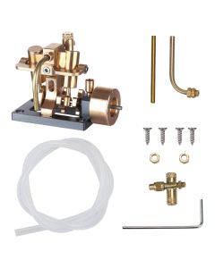 Mini Inline 2 Cylinder Steam Engine Model for 40cm Boat Model Gift Collection - Enginediy