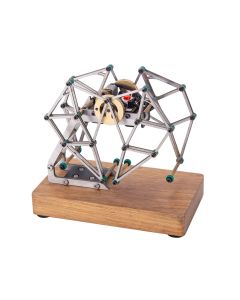 Mini Strandbeest Metal Mechanical Gear-Driven Walking Strandbeest Model with Stand Base for Experimental Science Demonstration