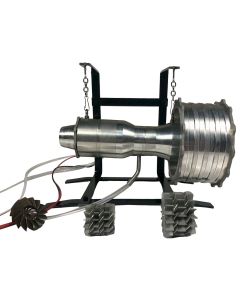 Miniature Turbofan Engine Model Precision-Crafted Removable and Maintainable Jet Engine with Liquid Gas Combustion