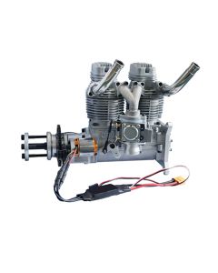 NGH GF60i2-E 60cc  Inline Twin-Cylinder Four-Stroke Air-Cooled Gasoline Engine Model with Electric Starter for Fixed-Wing RC Airplanes