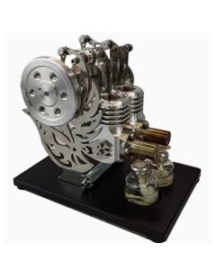 Pigeon-Style Dual-Cylinder Dual-Piston Hot Air Stirling Engine Model Educational Toy