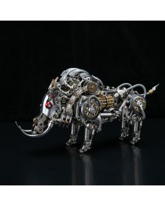 Raging Tusk 3D Metal Mechanical Boar Model Kit–DIY Steampunk Animal Assembly for Desktop Display