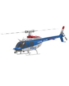 RC ERA C138PRO 1/33 Scale Bell 206 2.4G 6CH Flybarless Single-Rotor RC Helicopter Model with One-Touch Inverted Flight (RTF Version/Police Livery)