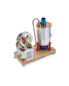 Retro All-metal Vertical Twin-Cylinder Steam Engine Model with Dynamic Balanced Crankshaft RTR STEM Model