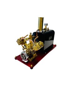 RW-BV2C Mini Reversible Reciprocating V-Type Dual-Cylinder Live Steam Engine and Boiler Model