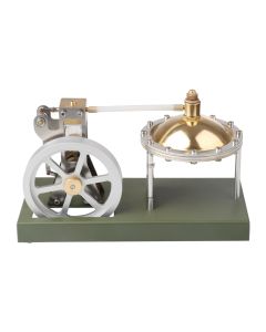 ENJOMOR Retro Metal Steam Engine with Boiler - Vertical Transparent Cylinder Steam Engine Model - STEM Toy