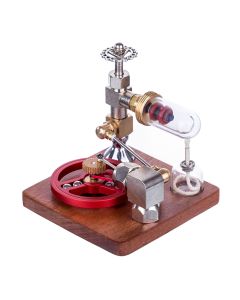 ENJOMOR Speed-Controlled Single Cylinder Stirling Engine Model with Ball Bearing Flywheel - STEM Toys