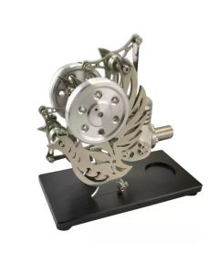Single Cylinder Stirling Engine Model with Flying Bird Design