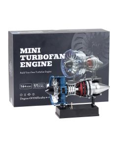 TECHING Mini Turbofan Engine Kit that Works - DIY Metal Electric Jet Engine with Visible Mechanics for STEM Education