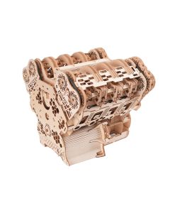 W12 Running Engine Model Kit 1400+ PCS Functional 3D Wooden Mechanical Car Engine